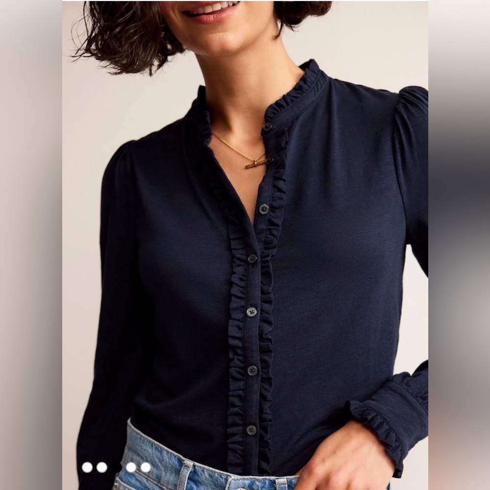 BODEN  Caroline Jersey Shirt SIZE: 6 - Picture 3 of 13